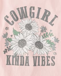 T-shirt graphique à l'ambiance cow-girl pour filles