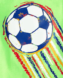 T-shirt graphique à motif de ballon de football pour bébé et tout-petit garçon