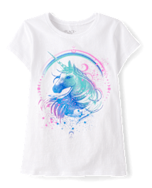 T-shirt graphique licorne pour fille