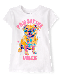 T-shirt graphique chien pour fille