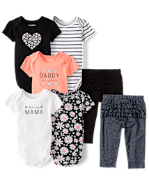 Ensemble de tenues pour bébé fille - Collection familiale florale