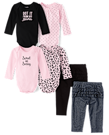 Ensemble de tenues pour bébé fille - Collection léopard douce et impertinente