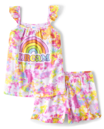 Girls Rainbow Unicorn Dream Pajamas 2-Pack