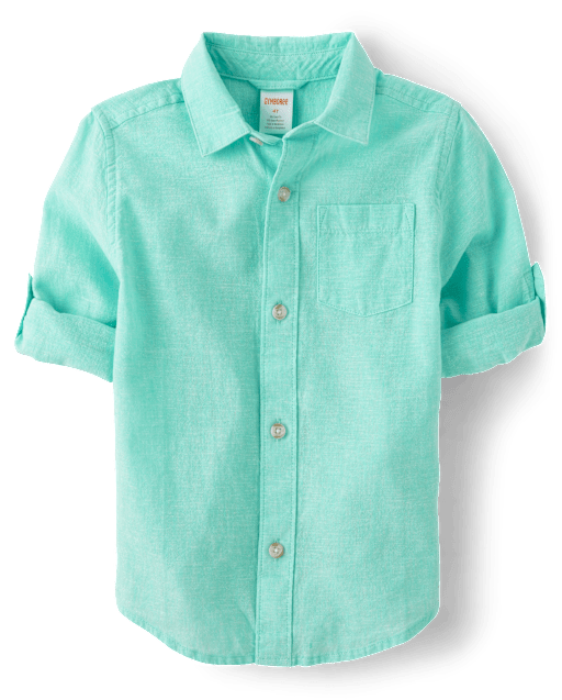 Chemise à Manches Longues Gymboree Pour Garçon - Taille 7 - 100% Coton - Neuf Avec étiquette