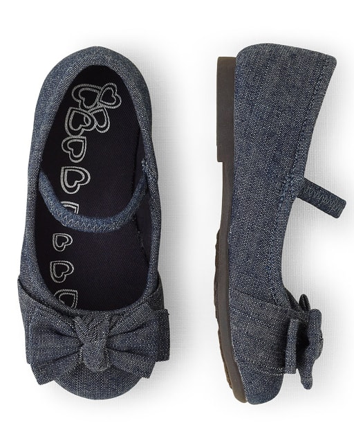 denim ballet flats