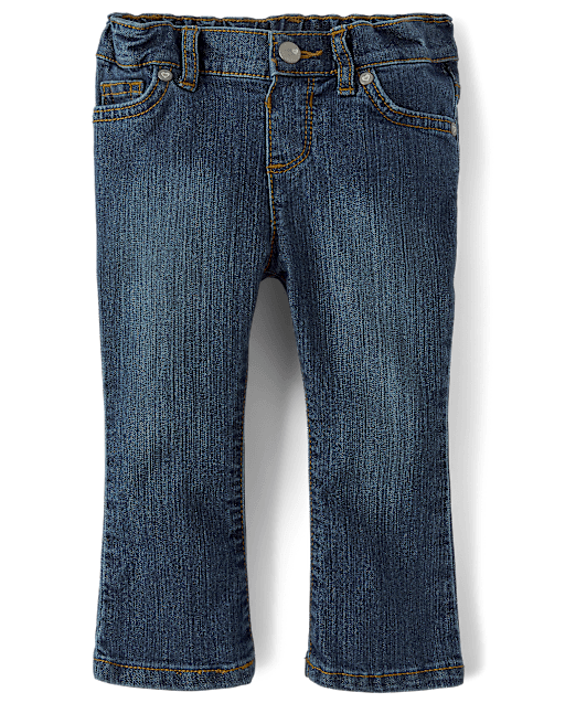 Baby And Toddler Girls Basic Bootcut Jeans