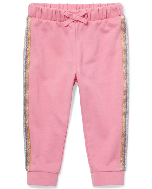 glitter side stripe trousers