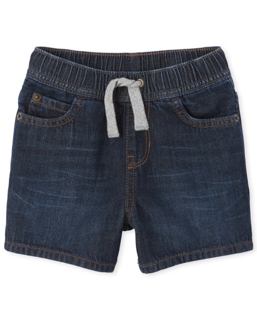 boys pull on jean shorts