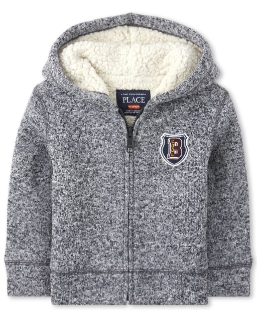The Childrens Place Boys Zip Front Uniform Sweater