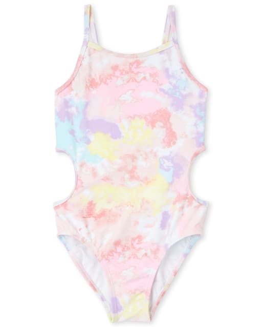 girls tie dye swimsuit