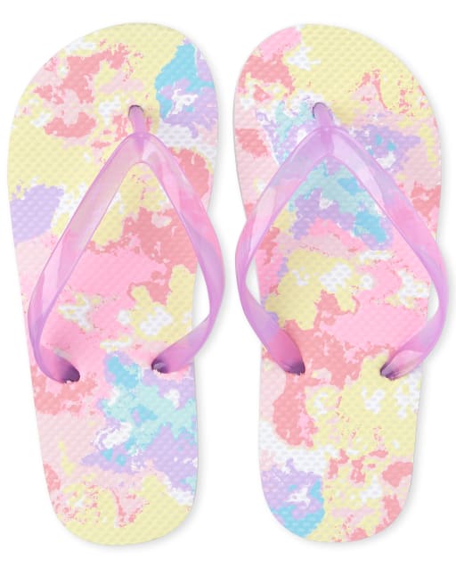 tie dye flip flops