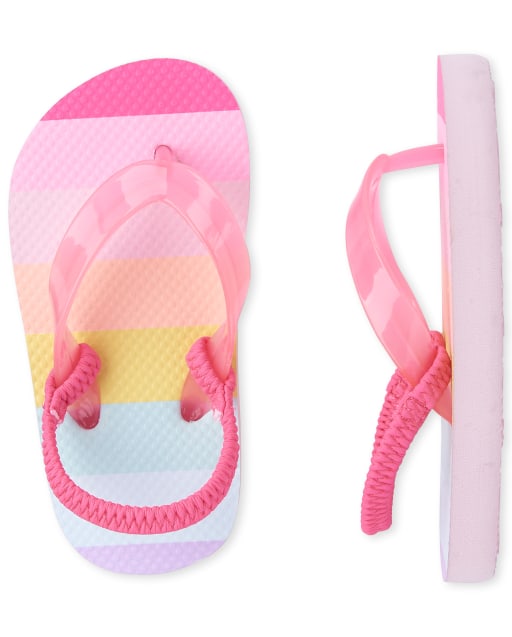 toddler rainbow flip flops