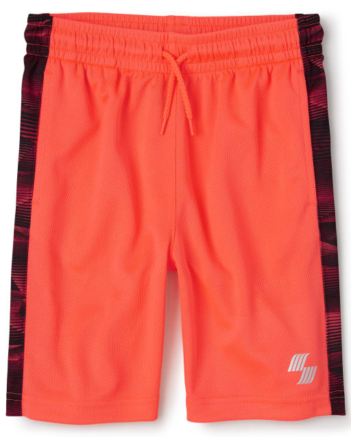 boys orange basketball shorts