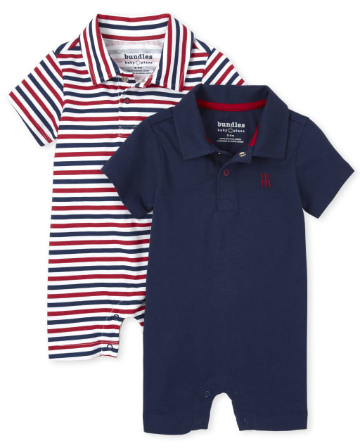 polo romper baby boy