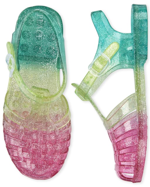 ombre jelly sandals