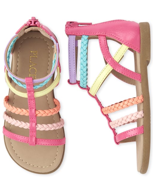 double braided rainbow sandals