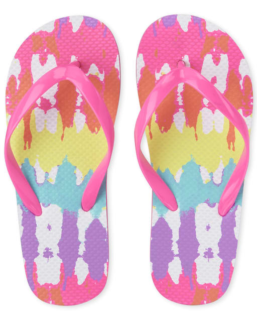 tie dye flip flops