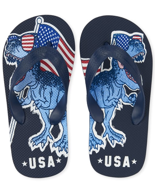 boys animal flip flops