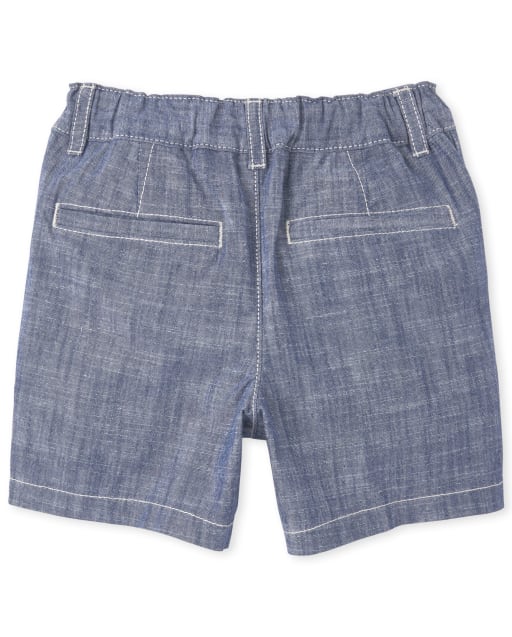 Baby And Toddler Boys Crosshatch Woven Chino Shorts