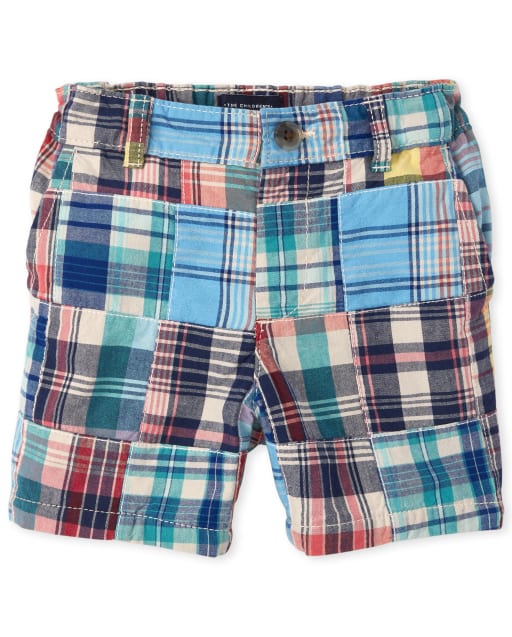 plaid chino shorts