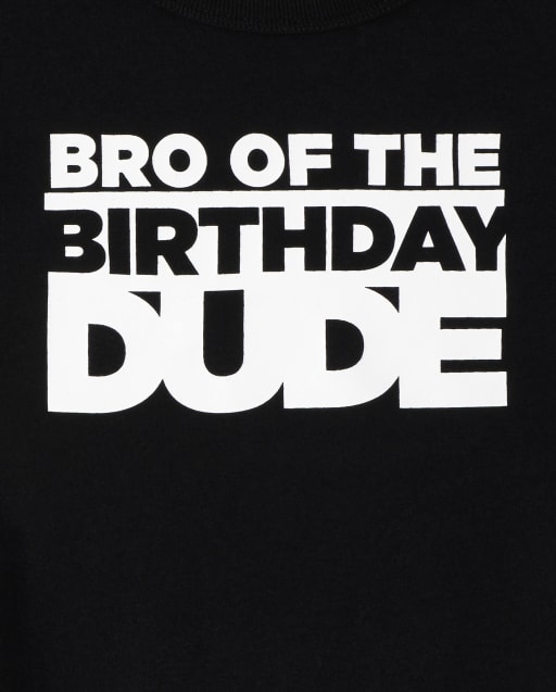 Download Baby And Toddler Boys Matching Family Short Sleeve 'Bro Of The Birthday Dude' Graphic Tee