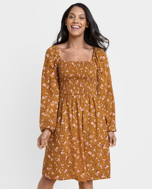 mommy and me brown dresses Mommy and Me Dresses | Fall Mommy and Me Matching Outfits | Mommy & Me  Outfits | Thanksgiving Mom Daughter Dress | Autumn Matching Dresses