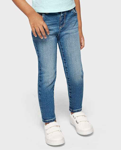 Jeans Super Skinny The Children's Place Fille - Taille 8, Denim Bleu Foncé Lavé (Occasion Très Bon État)