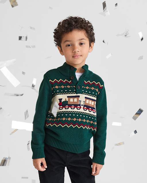 Pull Garçon The Children's Place Micropolaire Demi-Zip Marron Taille M (7/8 Ans) NEUF