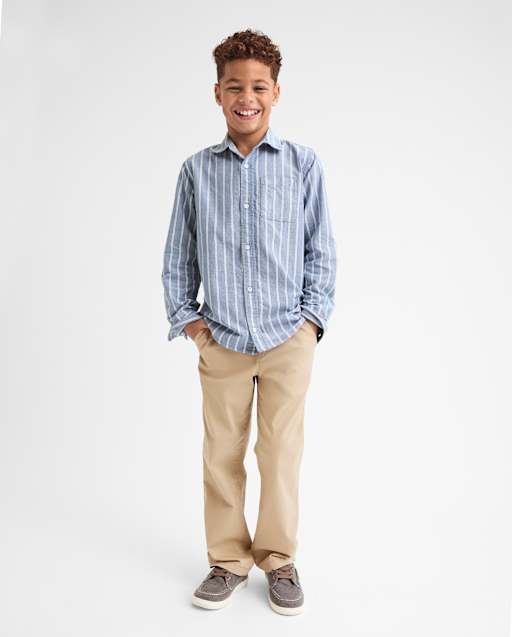 boys brown dress pants Heritage House 13559 Boy's Dress Pants - Solid Gab