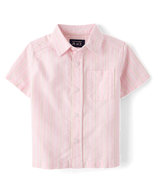 Toddler Boy Pink Dress Shirts & Button Downs | The Children's Place Toddler Boy Pink Dress Shirts & Button Downs | The Children's Place