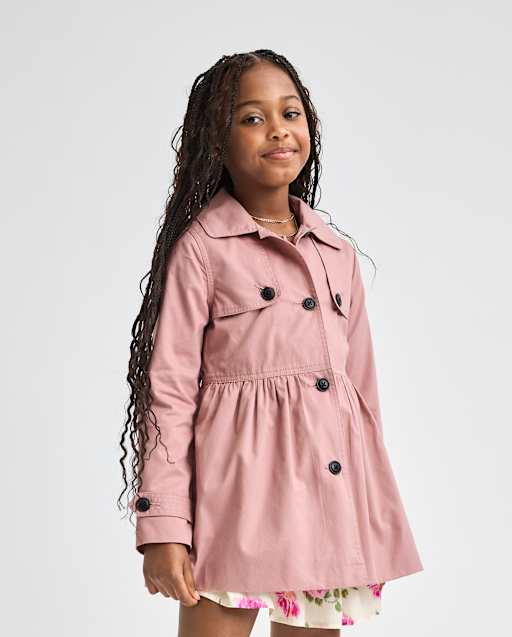 navy blue dress for baby girl Annhoo Toddler Girls Dress Coats Winter Warm Long Sleeve Button Trench Coat  Casual Lapel Long Peacoat Outerwear