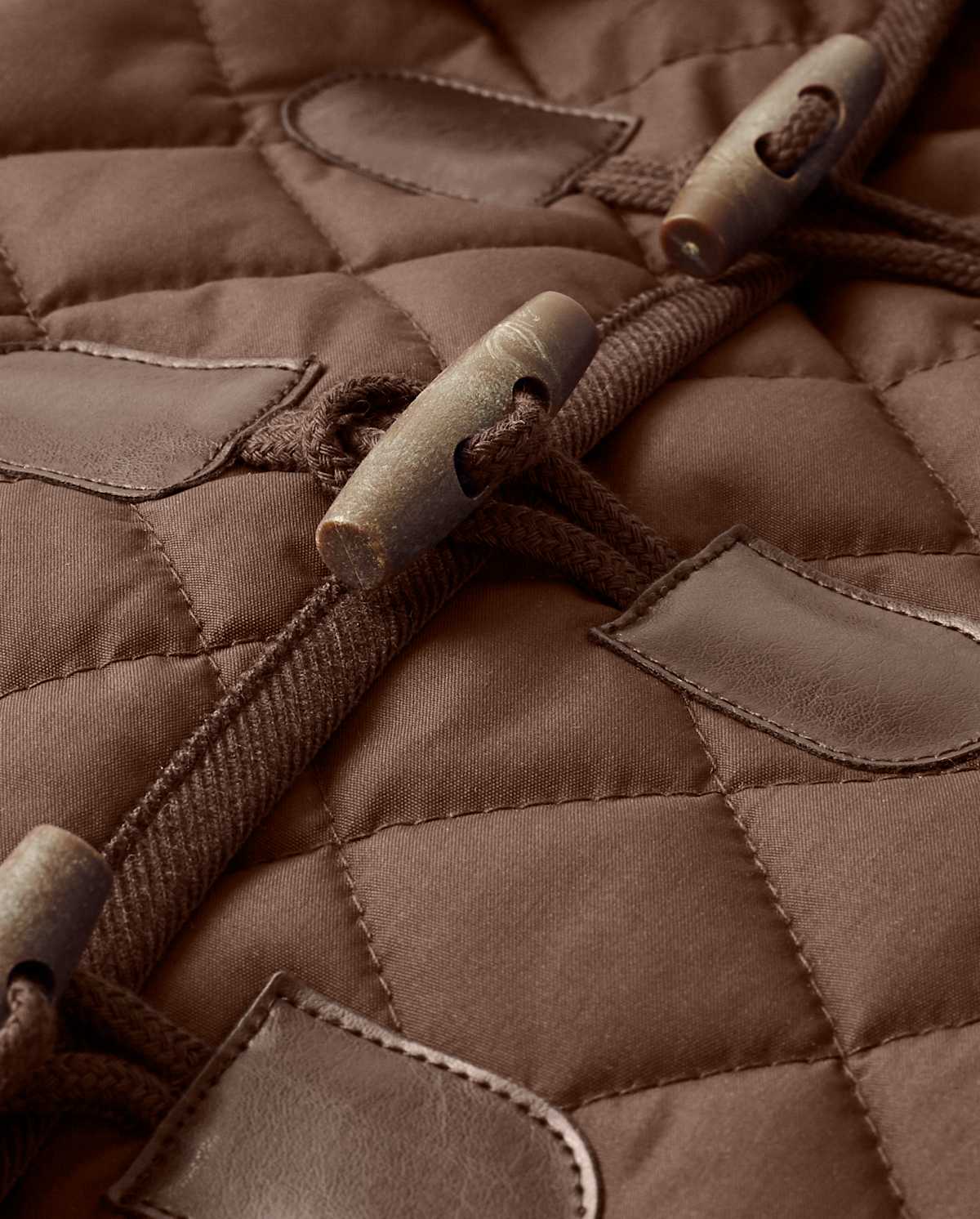 Куртка Gymboree Quilted - Pony Club для девочек, цвет: Коричневый — фото 1
