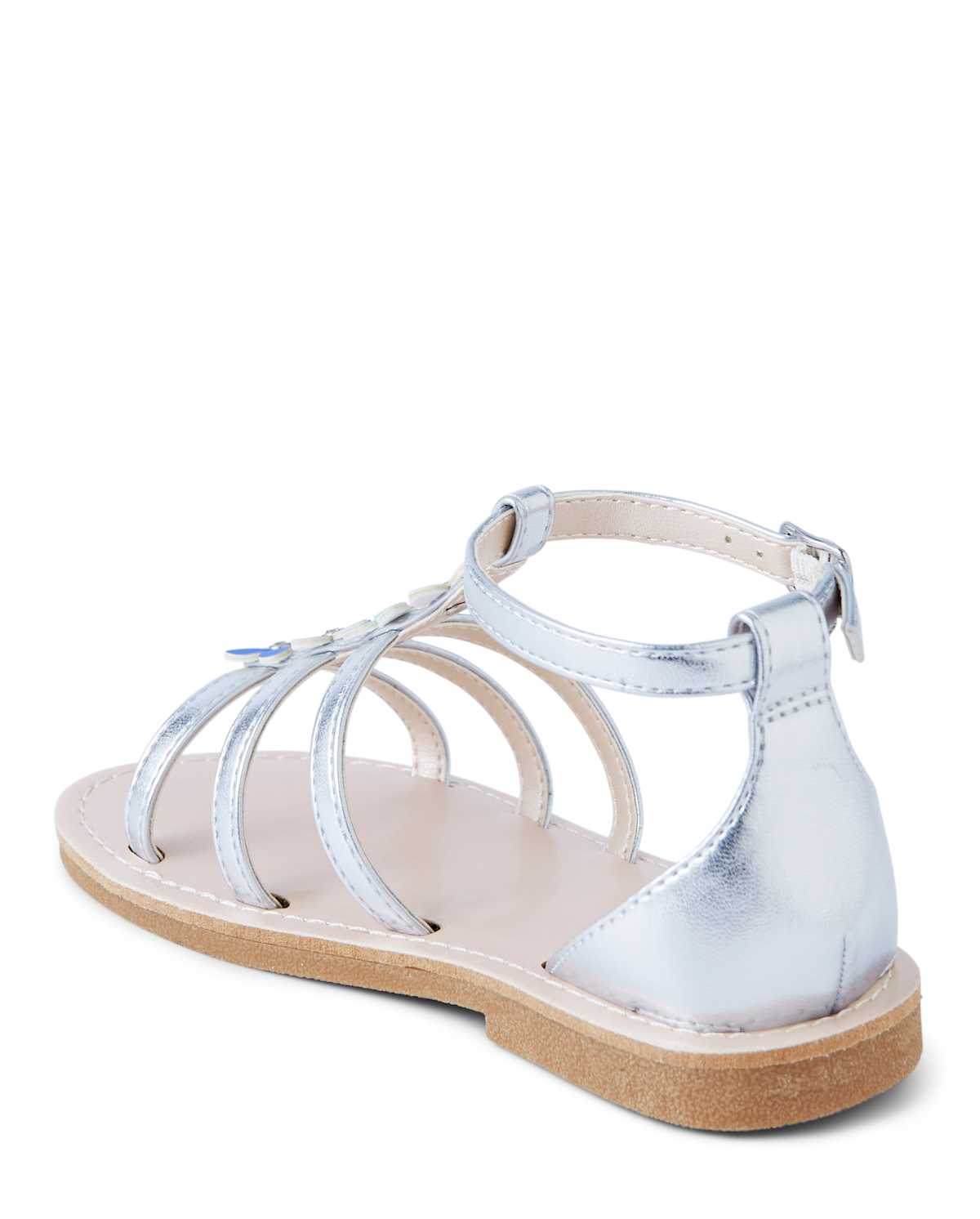 Сандалии Gymboree Flower Gladiator Sandals - Island Getaway для девочек, цвет: Металлик — фото 2