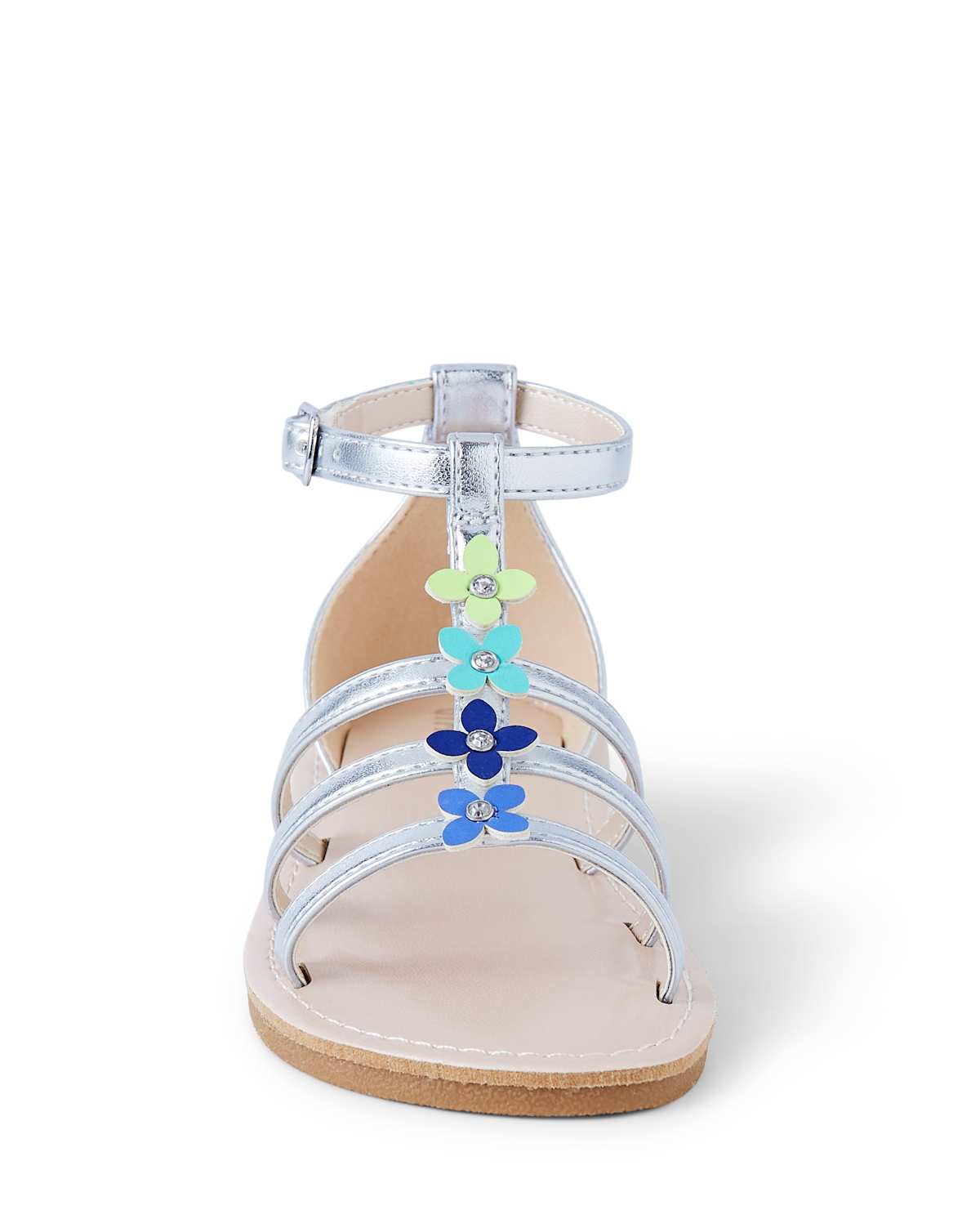 Сандалии Gymboree Flower Gladiator Sandals - Island Getaway для девочек, цвет: Металлик — фото 3