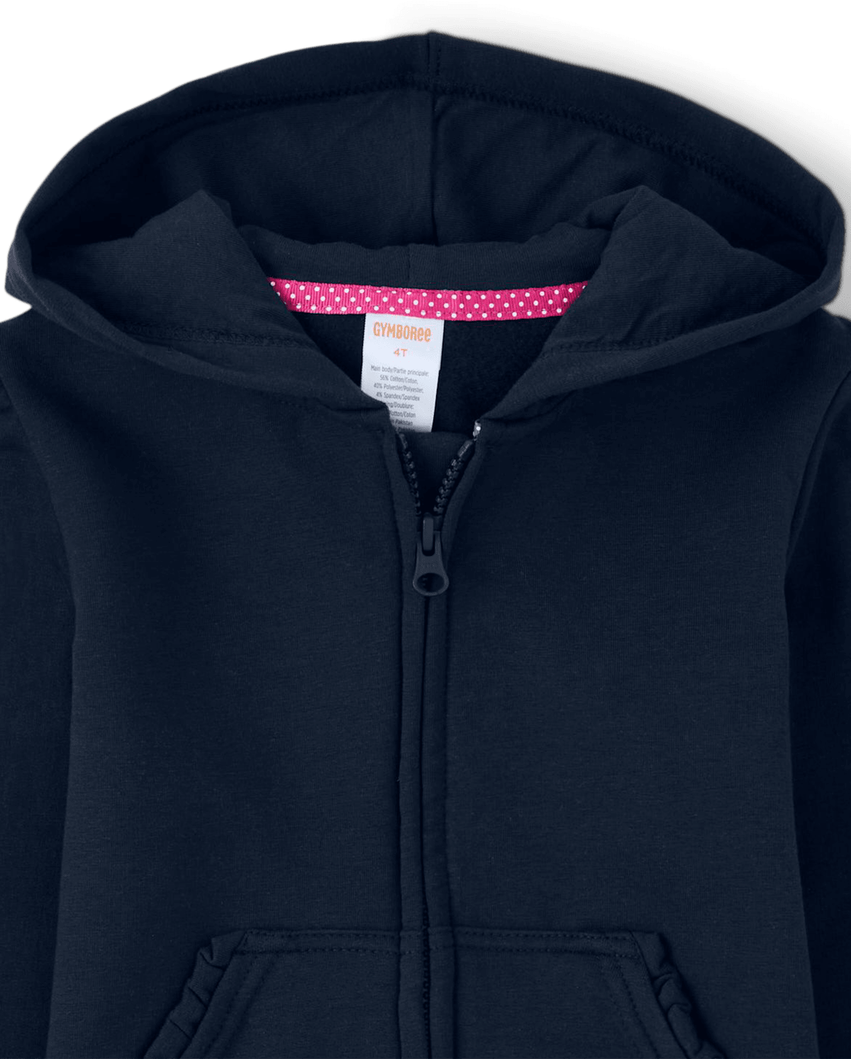 Худи Gymboree Zip Up - Uniform для девочек, цвет: Синий — фото 2