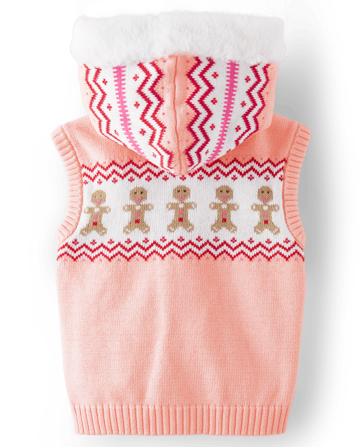Жилет Gymboree Applique Gingerbread Sweater Vest - Gingerbread House для девочек, цвет: Розовый — фото 2