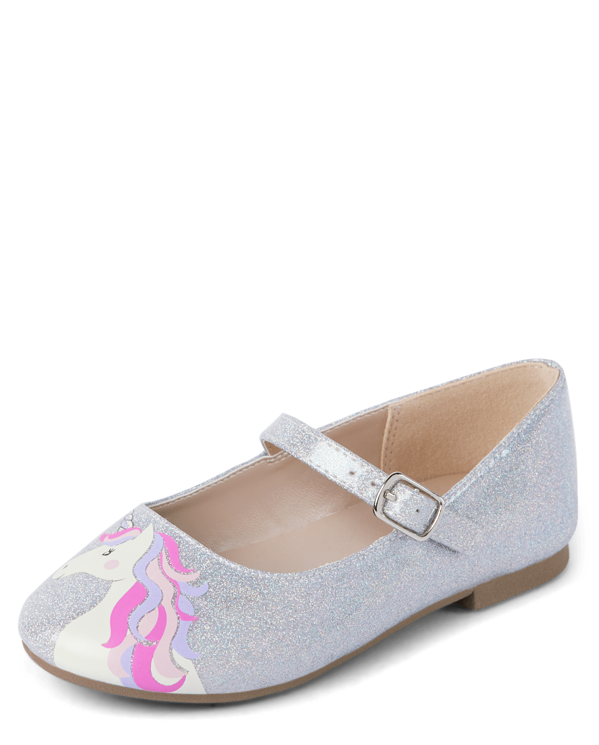 Балетки Gymboree Unicorn Ballet - Unicorn Princess для девочек, цвет: Металлик — фото 1