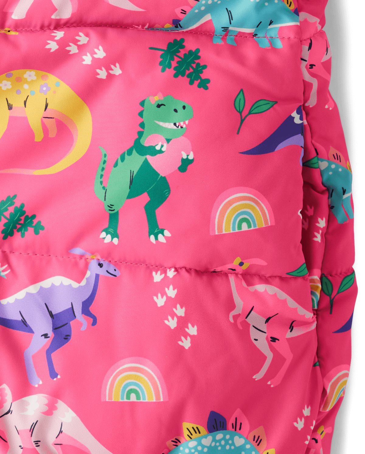 Куртка Gymboree Dino Puffer - Dino-Mite для девочек, цвет: Розовый — фото 1