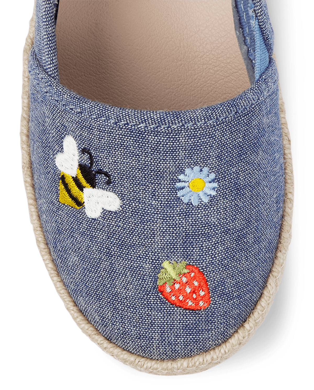 Балетки Gymboree Embroidered Icon Espadrille Flats - Little Sprout для девочек, цвет: Джинсовый — фото 4