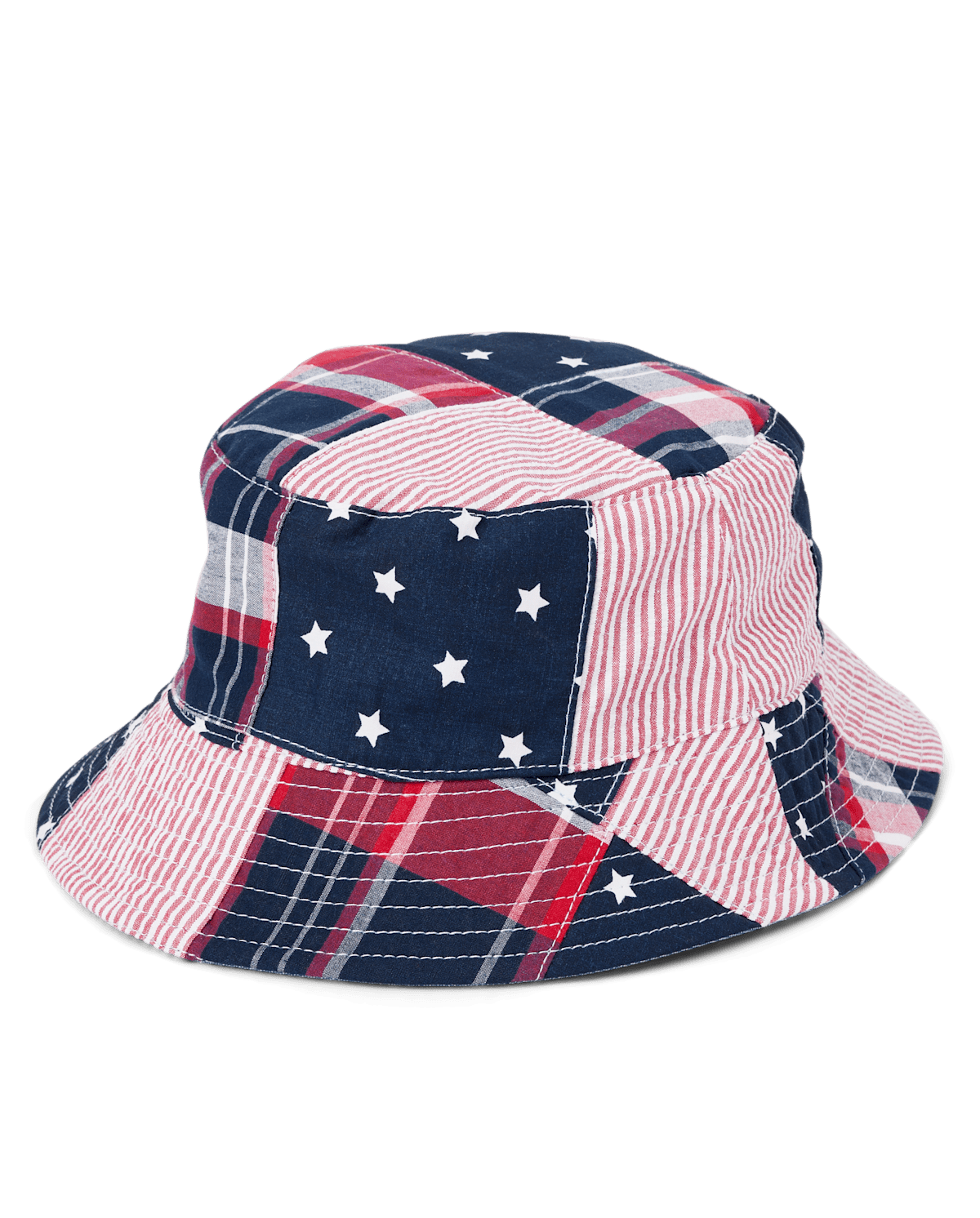 Детская панама Gymboree Madras Reversible Bucket Hat - American Cutie, цвет: Разноцветный — фото 1