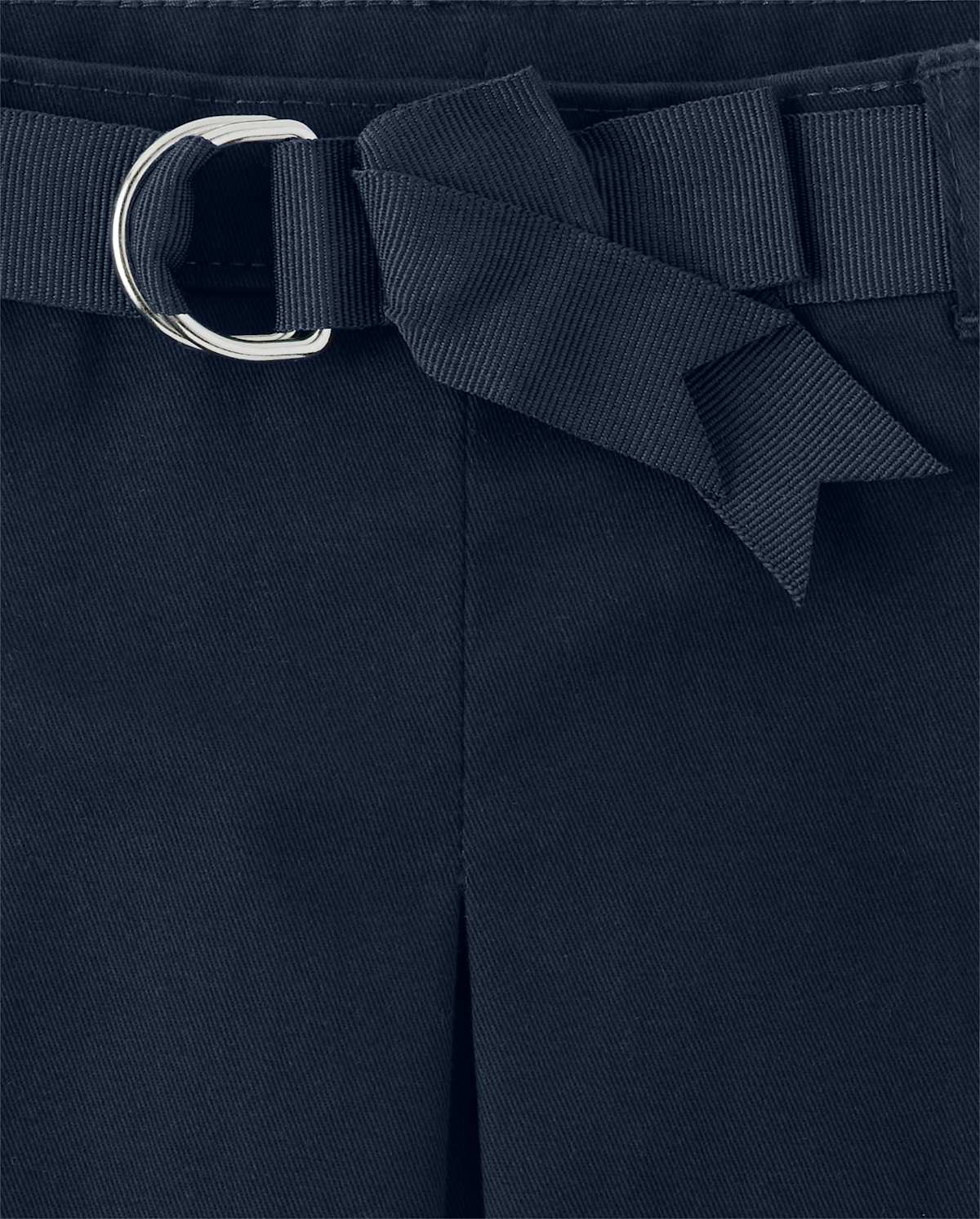 Юбка-шорты Gymboree Pleated Belted Skort - Uniform для девочек, цвет: Синий — фото 2