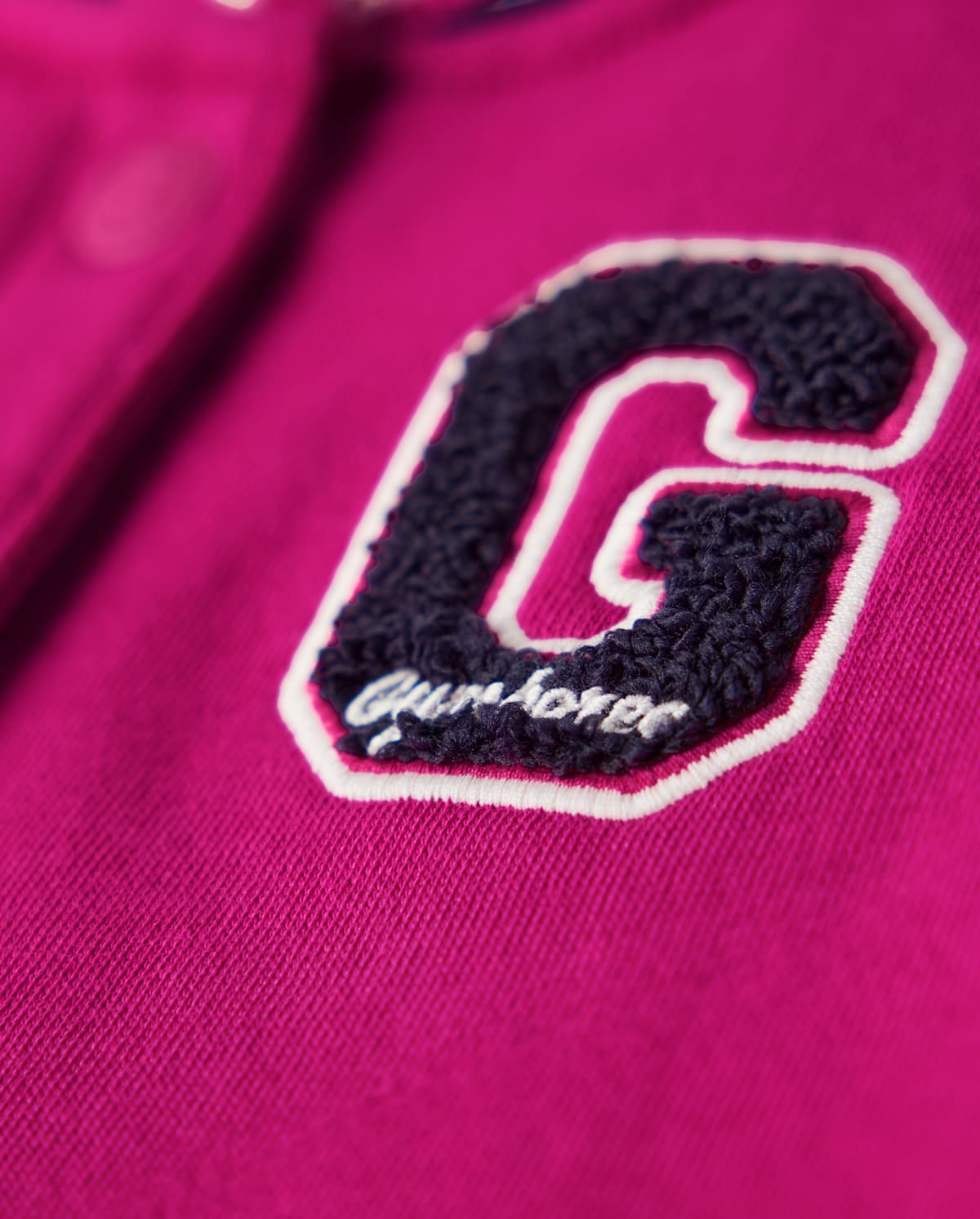 Куртка Gymboree Applique Patch Fleece Varsity - Prep School для девочек, цвет: Розовый — фото 1