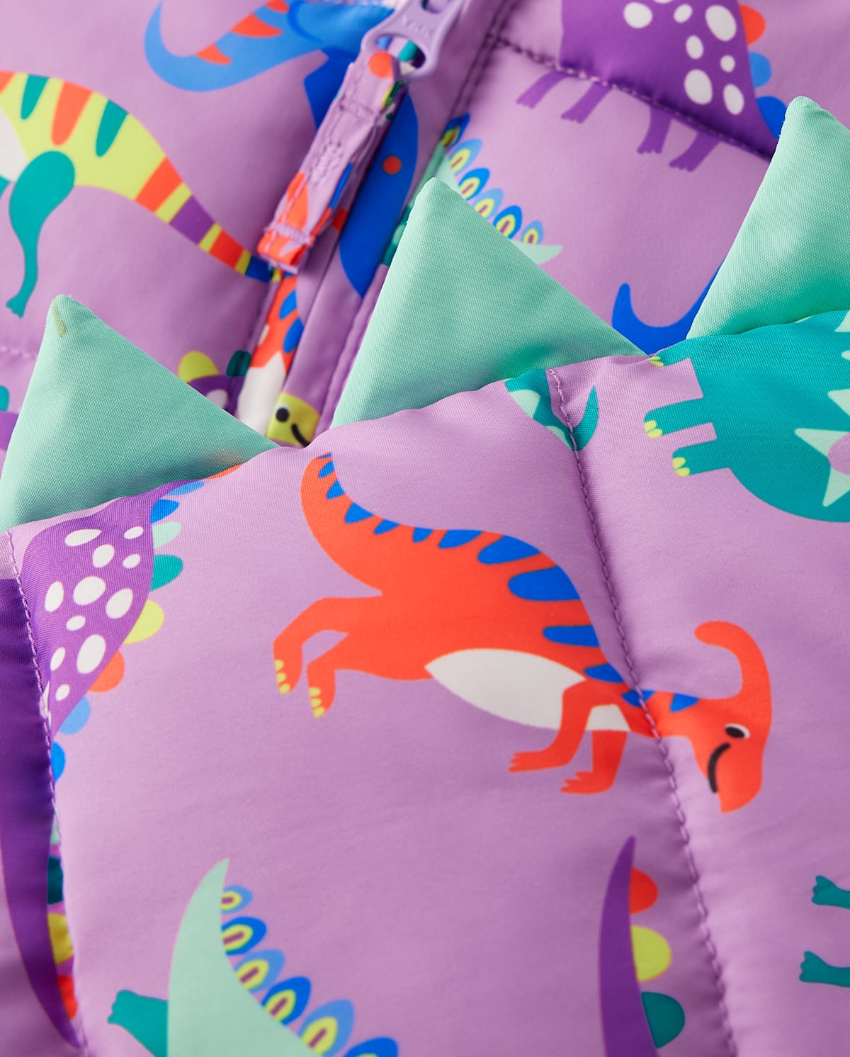 Куртка Gymboree Dino Puffer - Dino Friends для девочек, цвет: Фиолетовый — фото 1