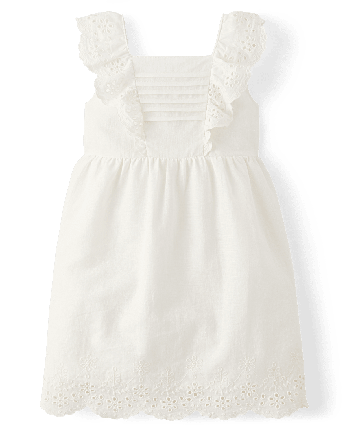 Платье Gymboree Mommy And Me Eyelet Linen-Blend Flutter для девочек, цвет: Белый — фото 1