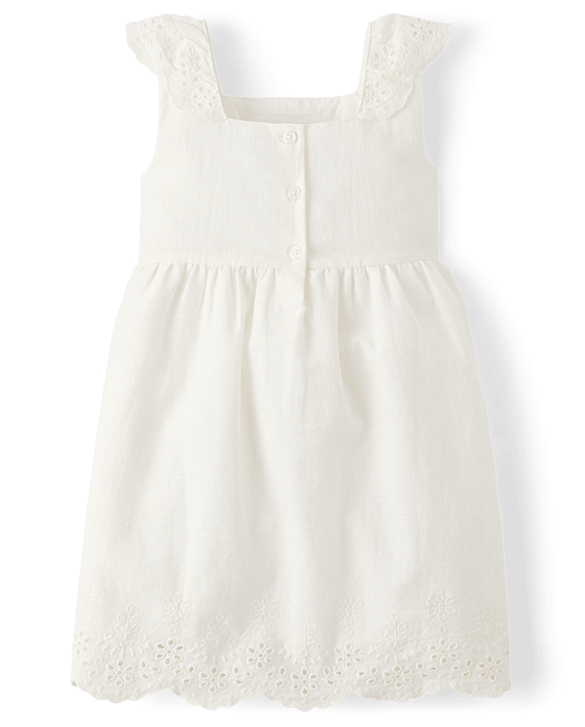 Платье Gymboree Mommy And Me Eyelet Linen-Blend Flutter для девочек, цвет: Белый — фото 4