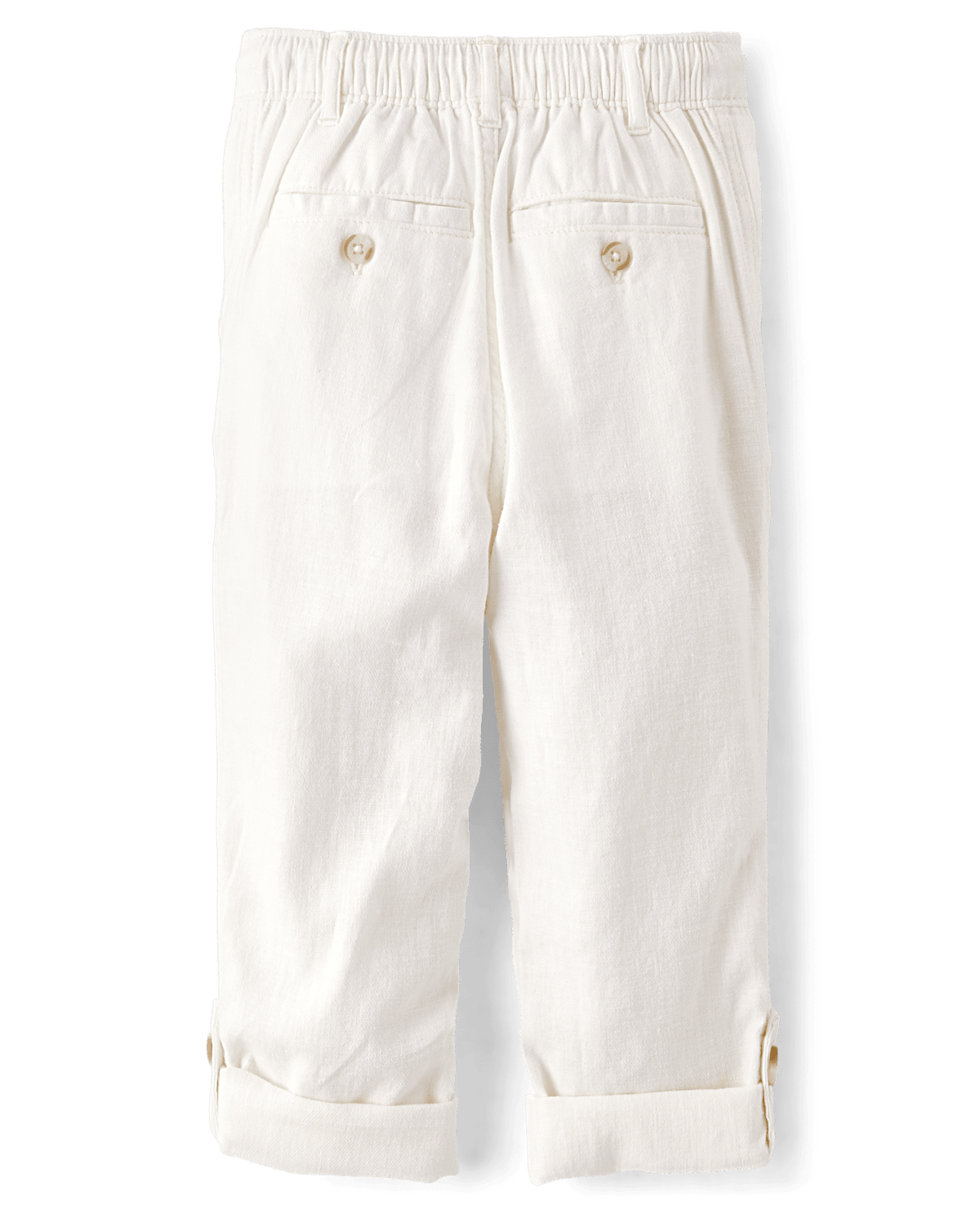 Детские брюки Gymboree Roll Cuff Linen-Blend Pull On, цвет: Белый — фото 3
