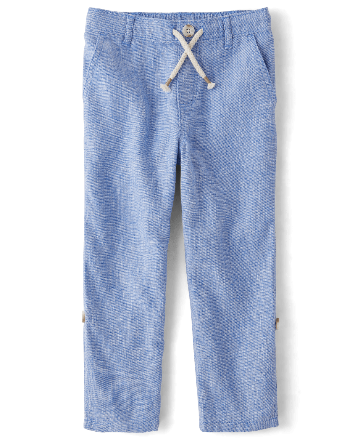 Детские брюки Gymboree Roll Cuff Linen-Blend Pull On, цвет: Синий — фото 1