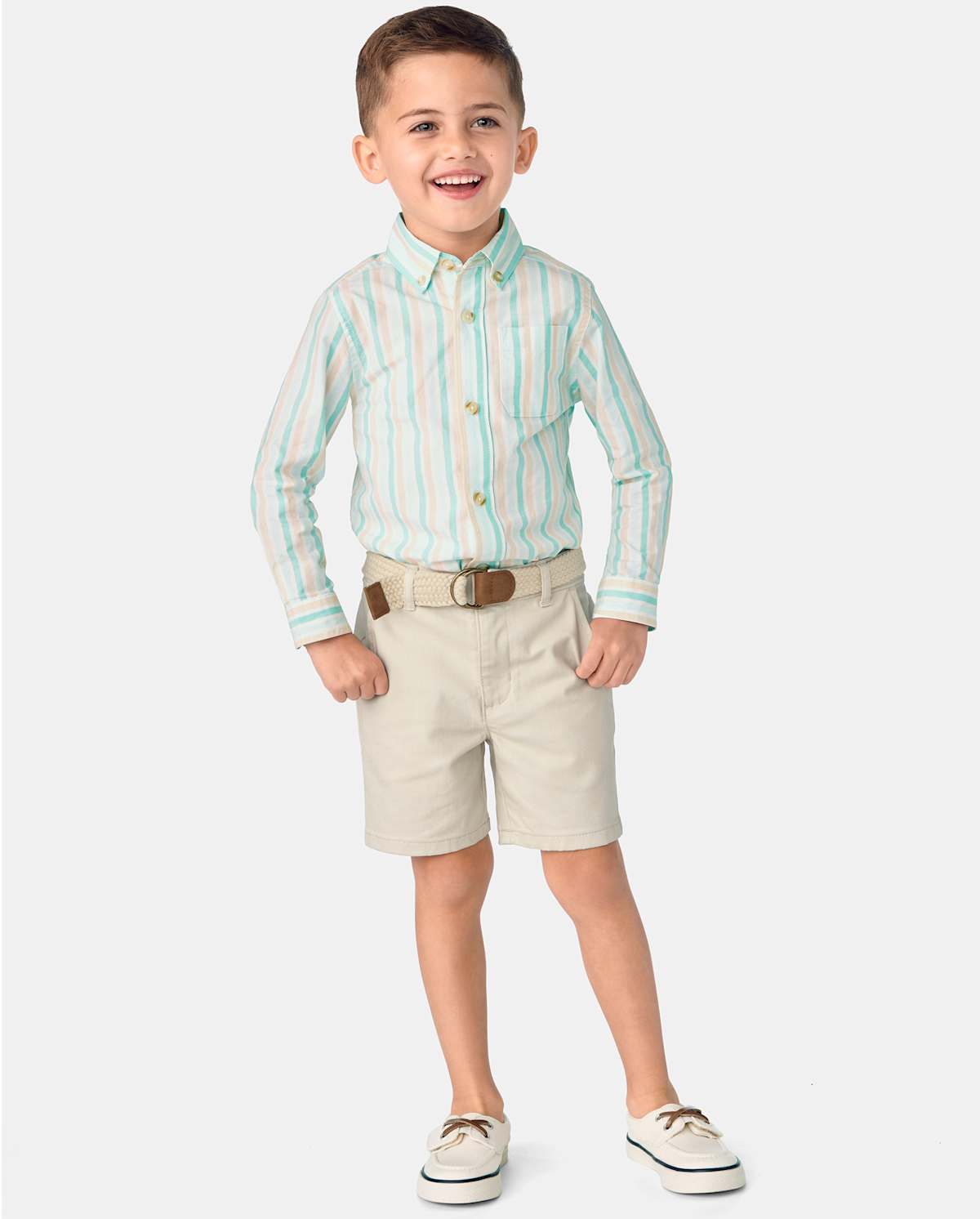 Шорты Gymboree Belted Chino для мальчиков, цвет: Рыжевато-коричневый — фото 4