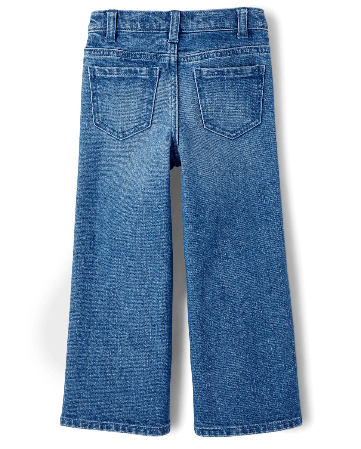 Джинсы Gymboree Patch Pocket Stretch Denim Wide Leg - Little Essentials для девочек, цвет: Синий — фото 2