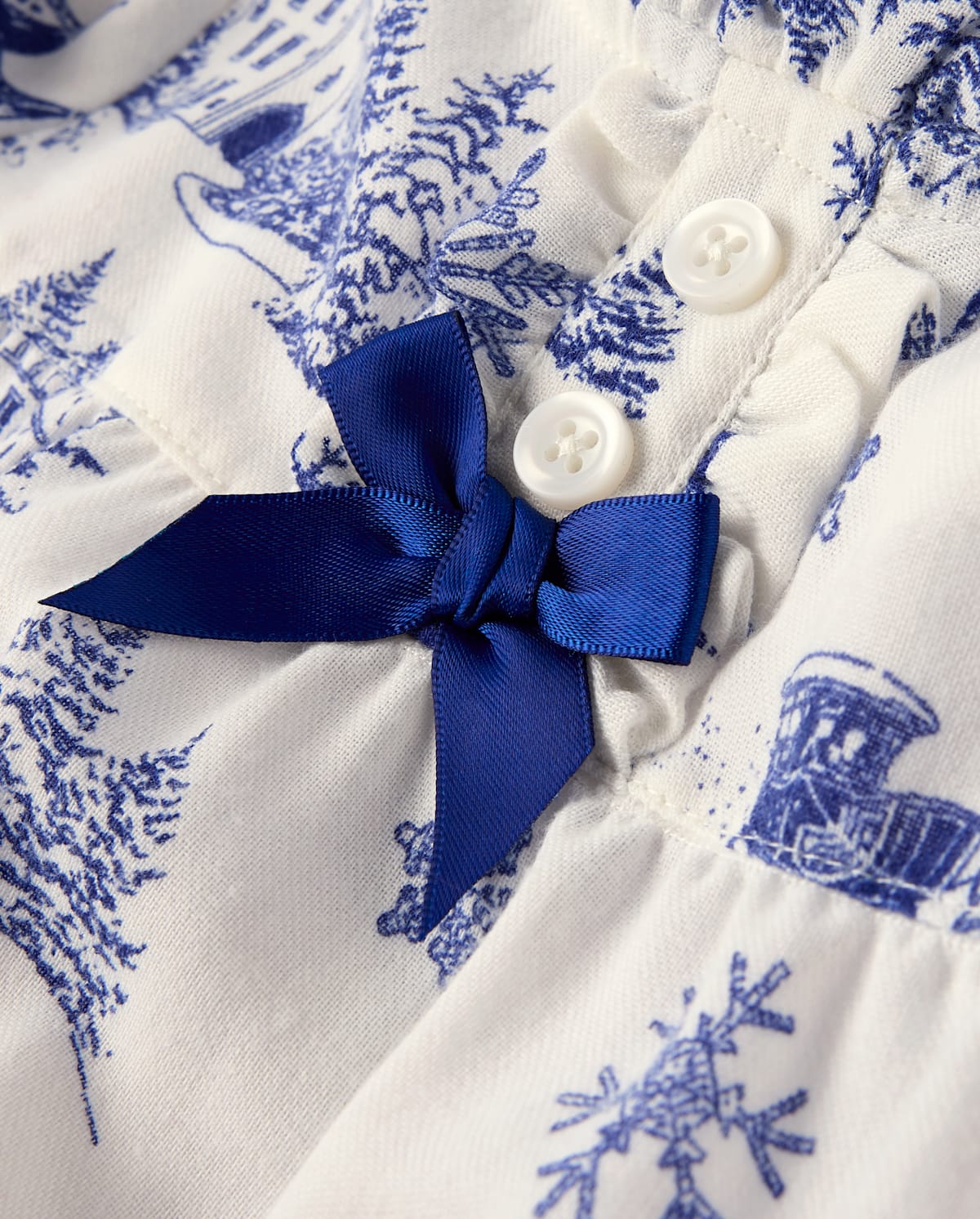 Сорочка Toile для девочек, фланель — Gymboree, цвет: Синий